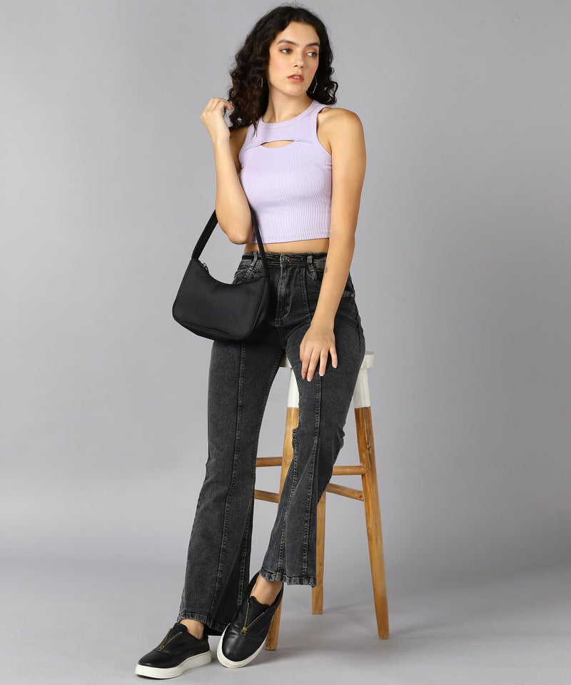 Nifty Women's Denim Wide Leg Jeans (Jean_1452_BLK_36_Black_36) - Image 3