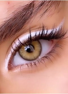 Unibling Marina Brown Yearly Colored Contact Lenses, Unisex Cosmetic Contact Lenses, Enlargement Collection, Light Brown, With Case  - Image 4