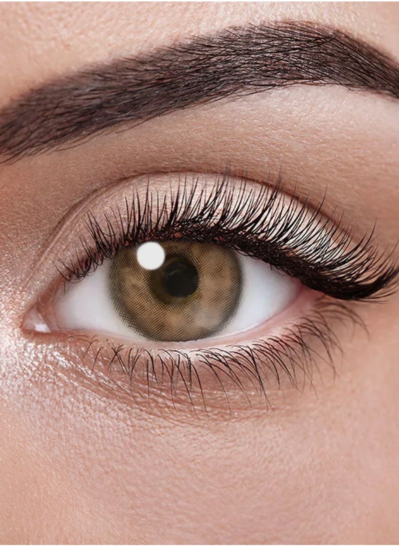 Unibling Marina Brown Yearly Colored Contact Lenses, Unisex Cosmetic Contact Lenses, Enlargement Collection, Light Brown, With Case  - Image 5