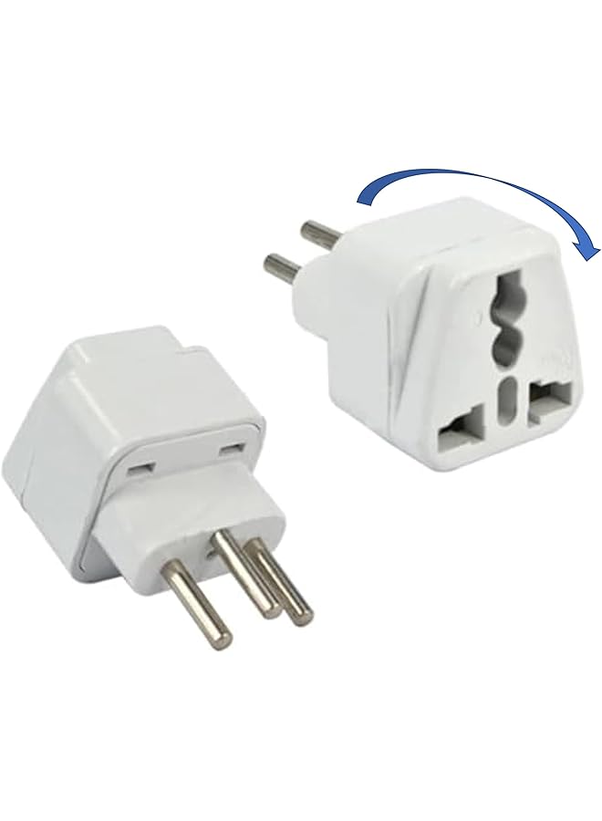 PROMASS 3 Pin, 10A, Universal coverter to Switzerland, Swiss, [1 pc], Using in Switzerland, Liechtenstein. - Image 1