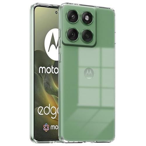 Casotec Crystal Clear Back Case for Motorola Moto Edge 70 5G | Raised Bumps for Camera & Screen Protection | Clear Soft Silicone Back Case Cover for Motorola Moto Edge 70 5G (TPU | Transparent) - Image 1