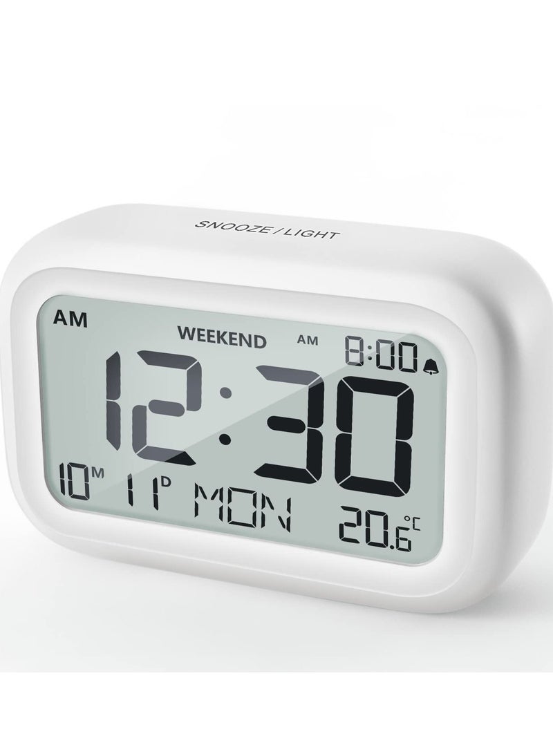 كابتن تيك Digital Alarm Clock, Bedside Battery Powered Lcd Display Volume Adjustable Multiple Modes Alarm Clock for Bedroom Office Desk Travel - Image 1