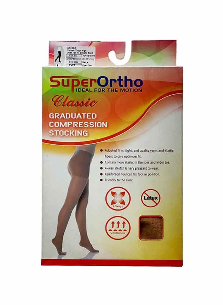 SuperOrtho Super Ortho Economic Thigh High Open Toes (M) 