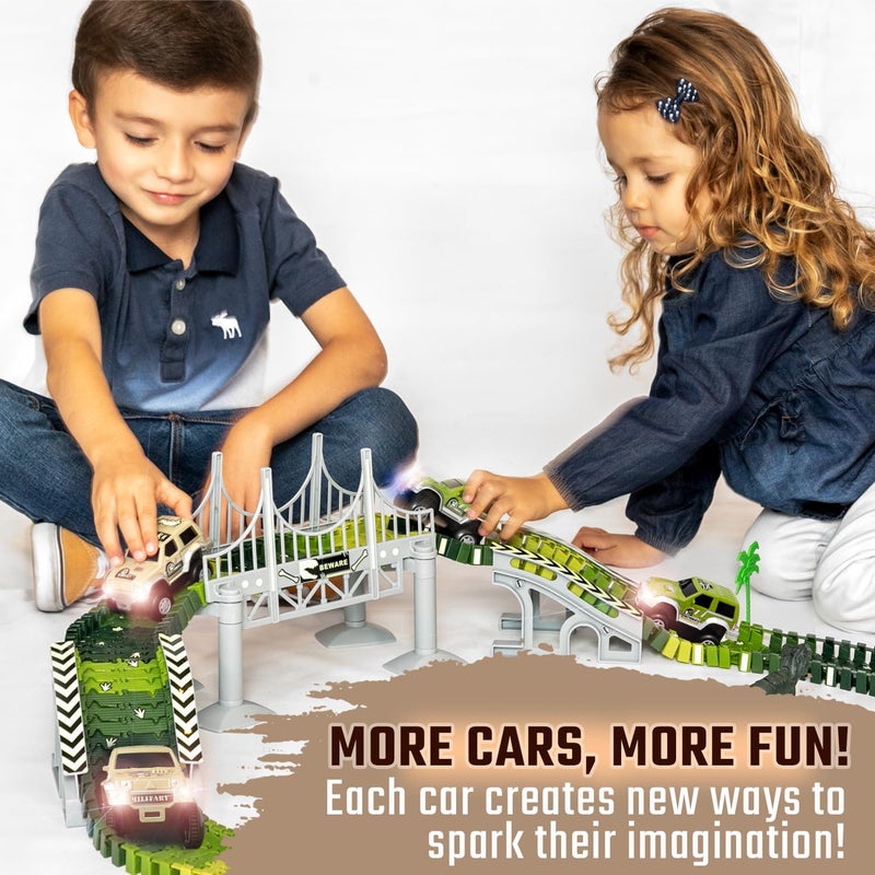JITTERYGIT Replacement Cars for Tracks - Extra Race Car Accessories for Dinosaur Race Track & Train Toy Gift - Compatible with Most Tracks for Kids Boys and Girls (2 Jeeps Pack) - Image 4