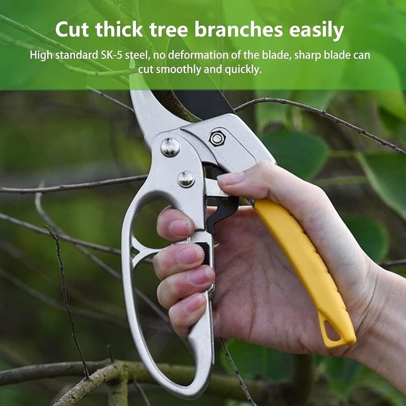 Aputue Pruning Shears for Gardening, Professional Bypass Garden Pruners with Safety Lock, Sharp Precision Blades for Plants, Flowers, Branches and Outdoor Gardening Tools with Ergonomic Handles - Image 3