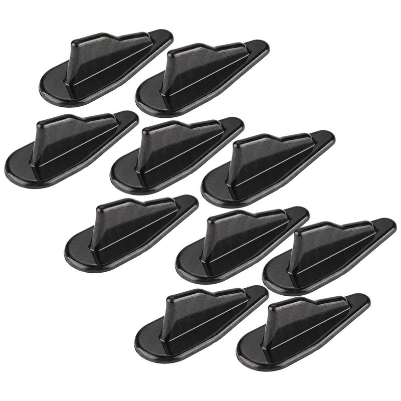 10Pcs Universal Black Style Car Roof Shark Fin Spoiler Wing Kit Vortex Generator - Image 3