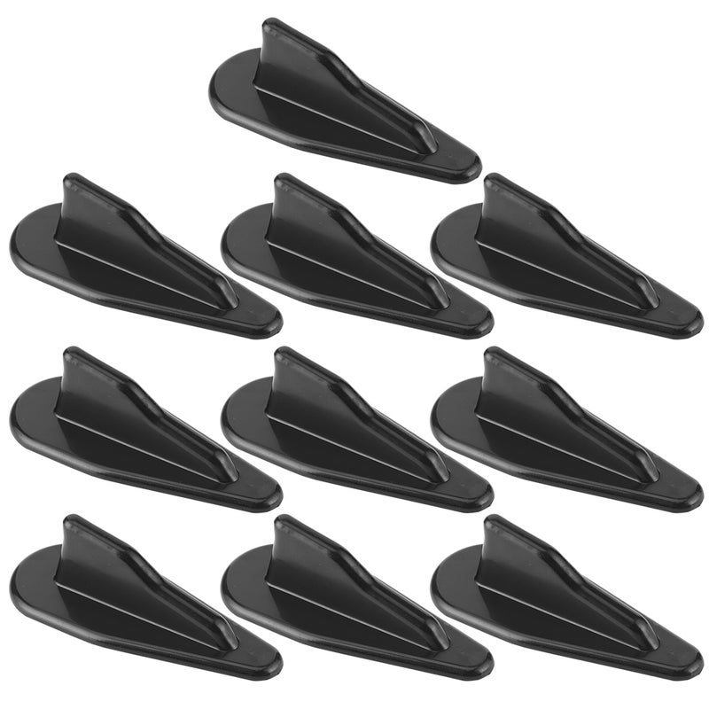 10Pcs Universal Black Style Car Roof Shark Fin Spoiler Wing Kit Vortex Generator - Image 1