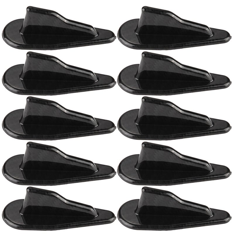10Pcs Universal Black Style Car Roof Shark Fin Spoiler Wing Kit Vortex Generator - Image 2
