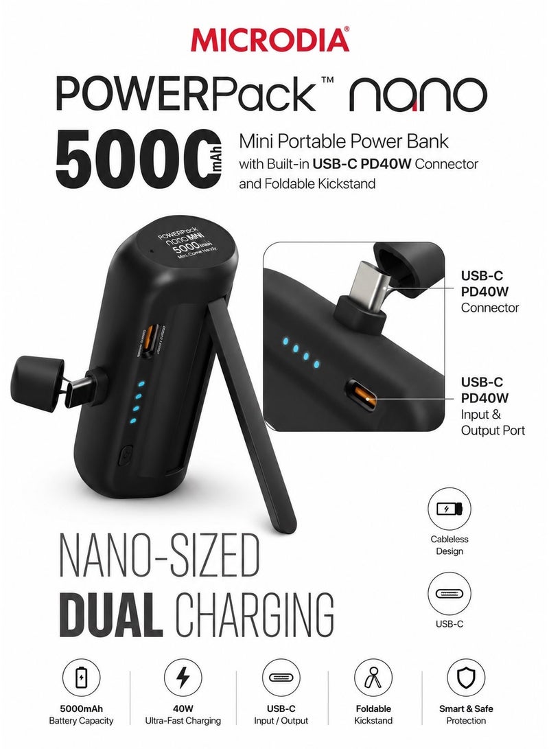 MICRODIA Fast Charging Bundle – 35W Dual-Port Wall Charger & 5000mAh Nano Power Bank - Image 4