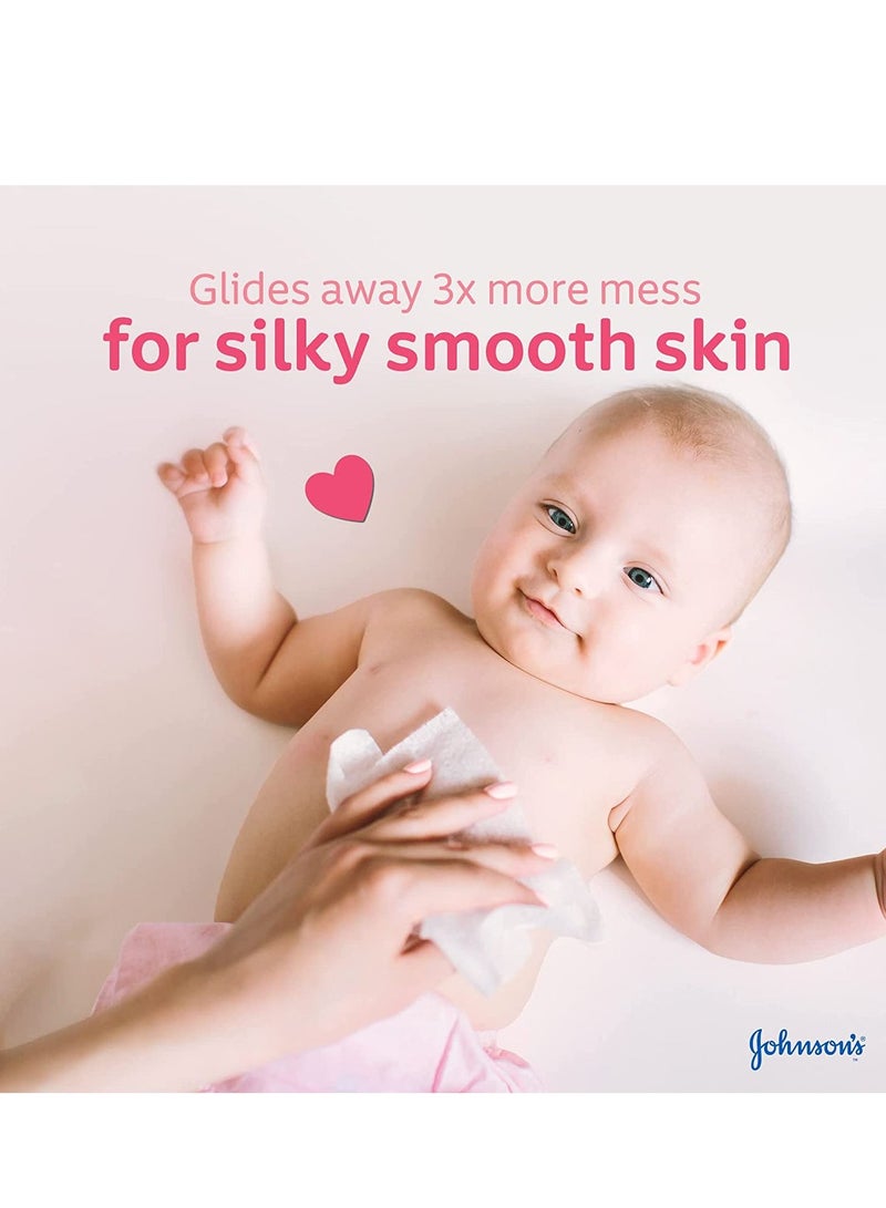 Johnson's Baby Wipes Gentle All Over 216 wipes (pack of 2 + 1 ) - Image 2