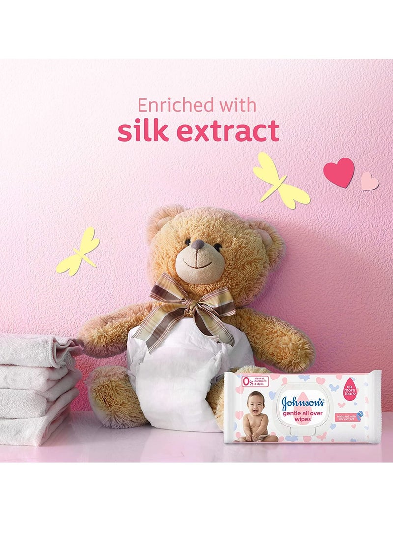 Johnson's Baby Wipes Gentle All Over 216 wipes (pack of 2 + 1 ) - Image 3