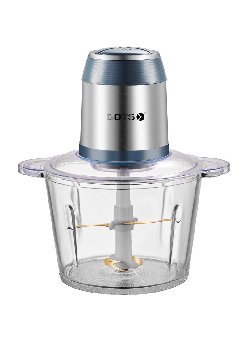 Dots electric meat grinder 600W  with 3-litre glass bowl, electric food chopper with stainless steel slats - Image 2