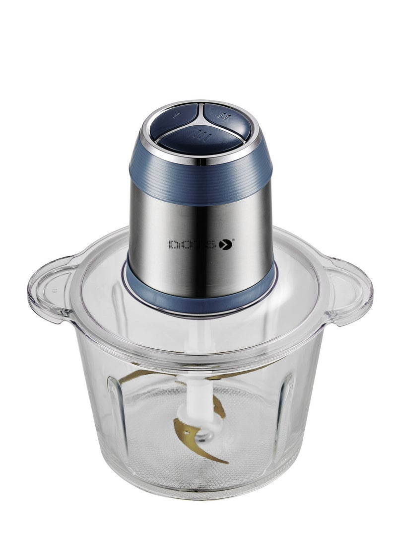 Dots electric meat grinder 600W  with 3-litre glass bowl, electric food chopper with stainless steel slats - Image 3