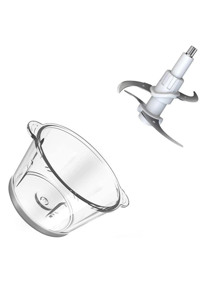 Dots electric meat grinder 600W  with 3-litre glass bowl, electric food chopper with stainless steel slats - Image 5