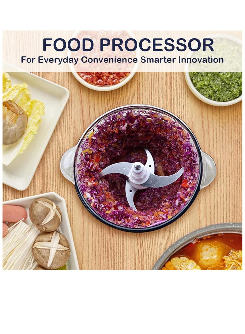 Dots electric meat grinder 600W  with 3-litre glass bowl, electric food chopper with stainless steel slats - Image 4