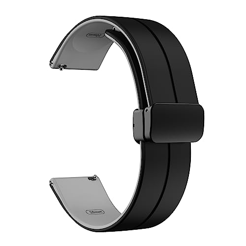 LYSMVIVI Soft Silicone Magnetic Watch Band 22mm 20mm 19mm 18mm 16mm with Quick Release Adjustable Sport Replacement Strap for Men Women - Image 1