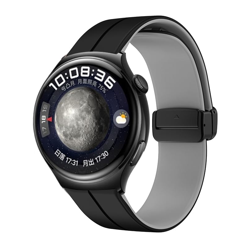 LYSMVIVI Soft Silicone Magnetic Watch Band 22mm 20mm 19mm 18mm 16mm with Quick Release Adjustable Sport Replacement Strap for Men Women - Image 3
