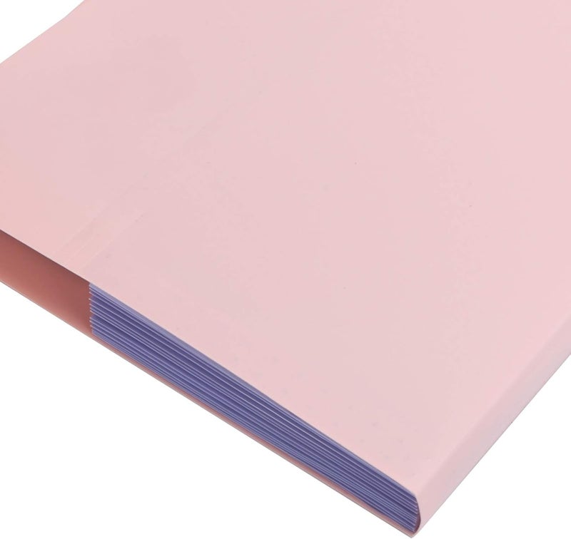A4 Document Organizer File Folder Bags, 12 - Layer Expandable Plastic Storage, Purple - Large Capacity, Anti - Skid Snaps, Ideal for Office and School Use (Pink) - Image 5