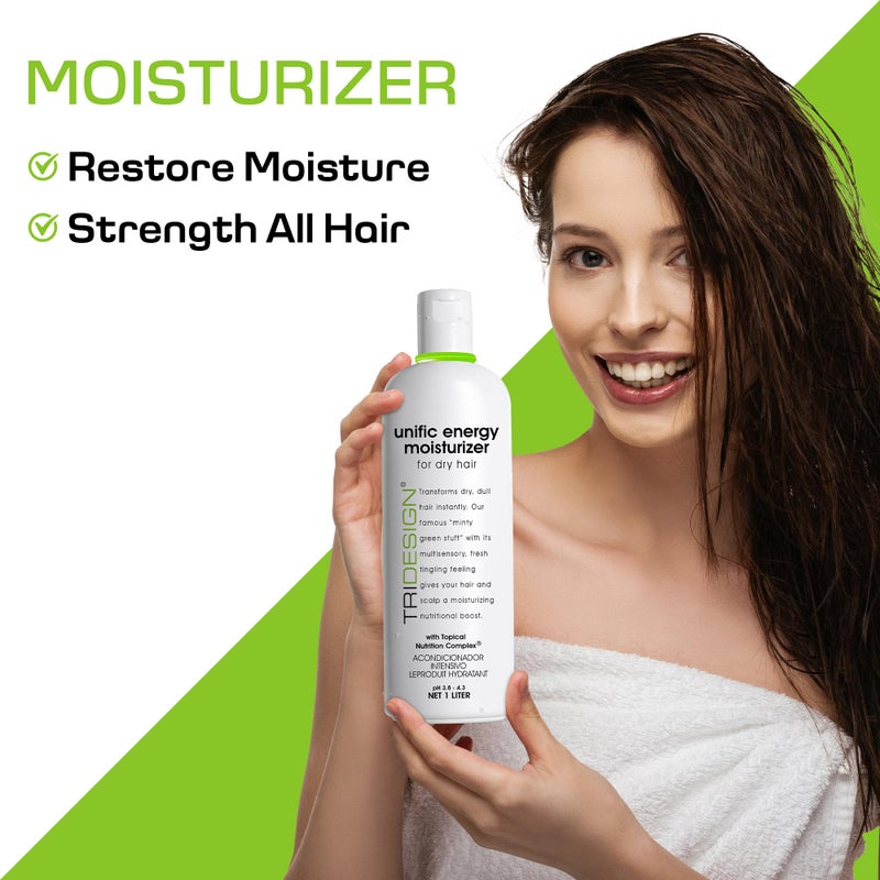 TRIDESIGN Unific Energy Moisturizer - Deep Hair Conditioner for Dry Damaged Hair - Moisturizing for Curly, Frizzy, Thick Hair - Hydrating Conditioner for Men and Women, 32 oz - Image 3
