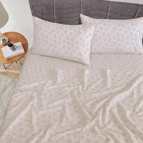 RUVANTI 100% Cotton Full Size Bed Sheets, 4 Pieces, Soft & Breathable Percale Weave Bedding, Deep Pocket 16", Hotel Standard, Crisp Cool Feel, Durable, Perfect Sheet Set Floral, Twin Spring - Image 2