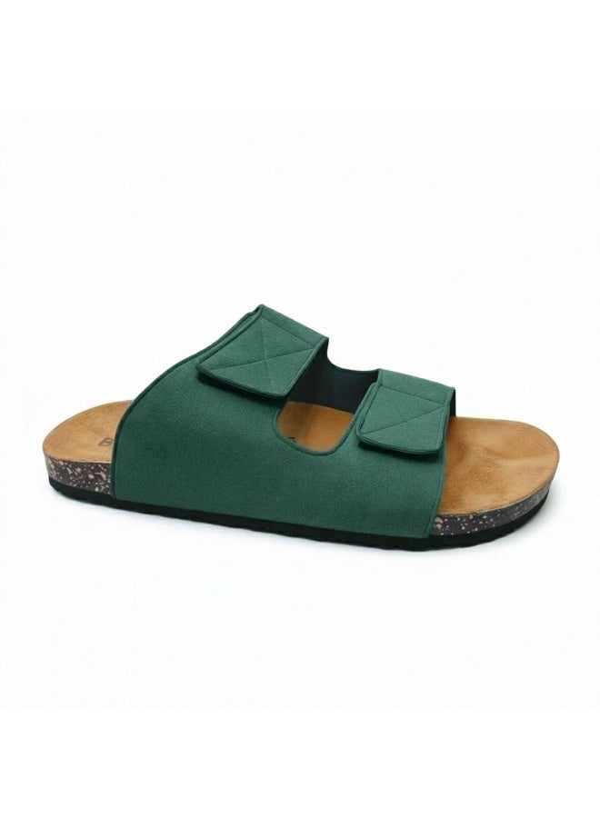 Stylish men's slippers with a modern and comfortable design – genuine leather and non-slip orthopedic sole, available in various sizes and colors. - Image 2