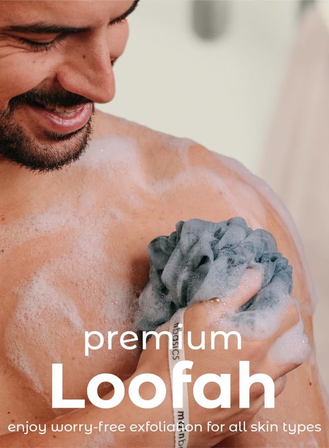 MainBasics Bath Shower Loofah Sponge Pouf Body Scrubber Exfoliator Body Wash Sponge (Set of 3, Airy Blossom) - Image 2