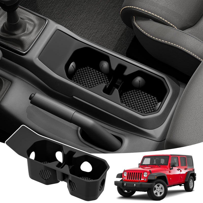Utiiy Cup Holder Coaster Fit for 20182024 Jeep Wrangler JL JLU 4XEGladiator JT Accessories Cup Holder Mat Pad Inserts Interior CupHolder Liner for 2024 Jeep Wranglerfor WranglerGladiator