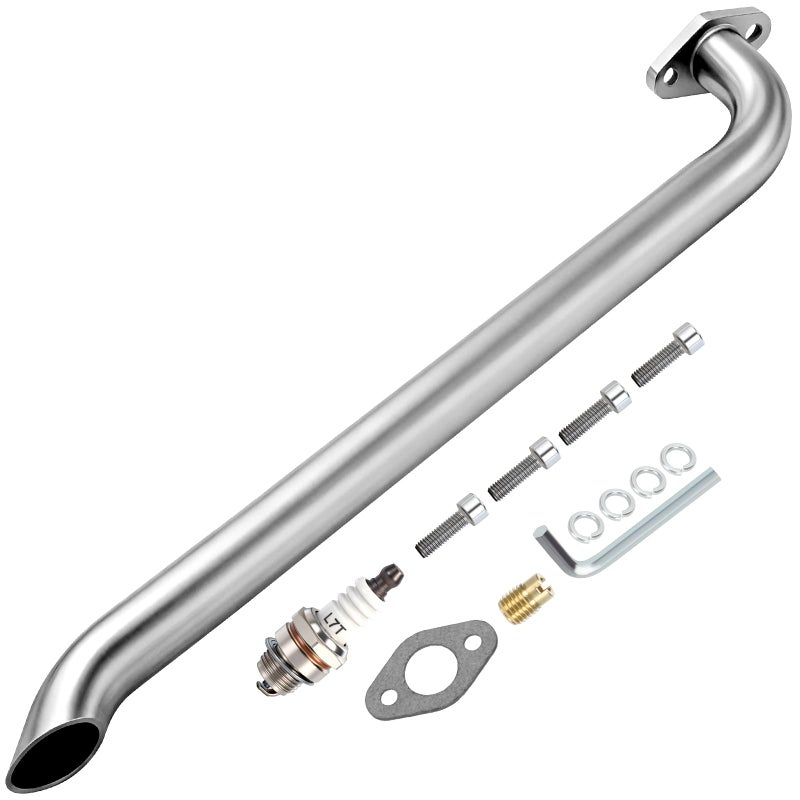 CILOYU Minibike Exhaust Pipe Kit Replacement for Lifan 79cc 105cc 1523 Engine Monster Moto 80cc 105cc Motovox MBX10 MBX11 Coleman RB100 Mini Bike Mega Moto MMB80 MMB105 Parts - Image 2