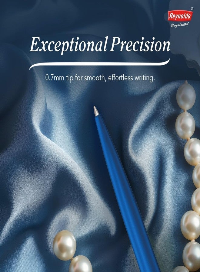 Reynolds Metal Iconic Elite Navy Blue Pen | Premium Twist Pen for Personal & Professional Use | Stylish Gift for Men & Women | Trim Ball Pen for Corporate Gifting | Blue Ink - Image 5