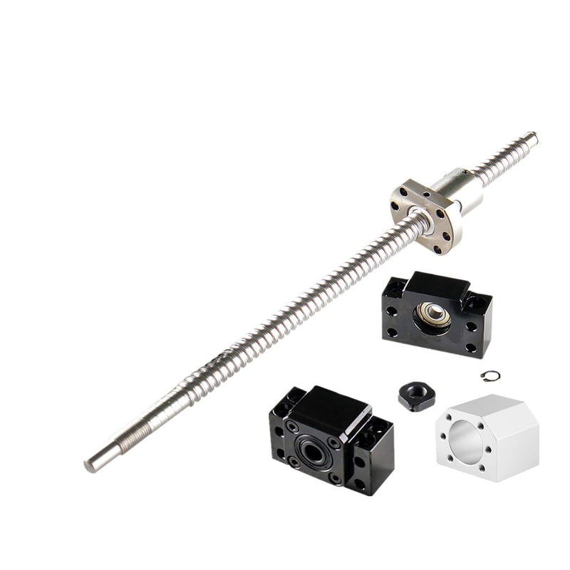 CHUANGNENG Ballscrew kit SFU1605 RM1605 250mm Ball Screws Bearings + Set BK/BF12 Kits End Support Ballnut Housing,with end Machining,Length Approx 9.84inch / 250mm for CNC Machine - Image 2