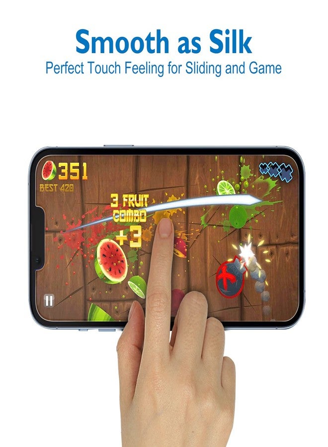 Mothca [2 + 2 Sheets] Anti-Glare, Tempered Glass, Compatible with iPhone 13 Pro Max, iPhone 13 Pro Max Camera Film, LCD Protective Film, Smooth Touch Feel, Japanese Asahi Glass Material, - Image 2