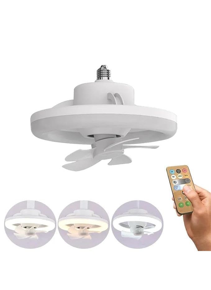 PRICHI PRICHI Ceiling Fan with LED Light Remote Control 3 Color Dimmable WarmNeutralCool 10 Light 75 Oscillating Fan 3 Speeds for Cabin Bathroom Kitchen  - Image 1