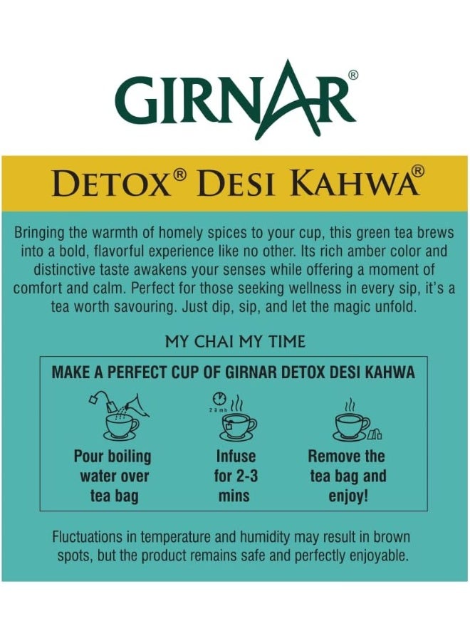 Girnar Detox Green Tea (Desi Kahwa) (36 Tea Bags) - Image 4