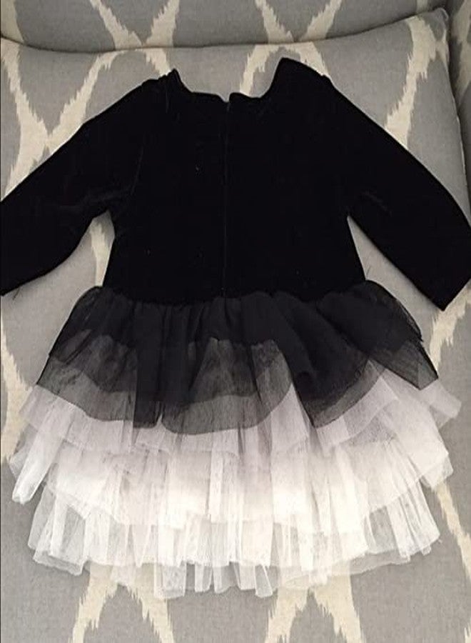 HIBA Black Velvet Dress for Baby Girl 2-3 Years - Image 3