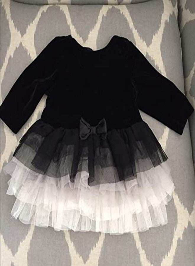 HIBA Black Velvet Dress for Baby Girl 2-3 Years - Image 2