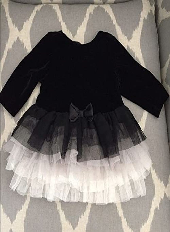 HIBA Black Velvet Dress for Baby Girl 2-3 Years - Image 4