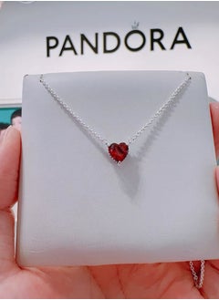 PANDORA Pandora necklace Sparkling Heart Halo 392542C01-45 silver  - Image 5