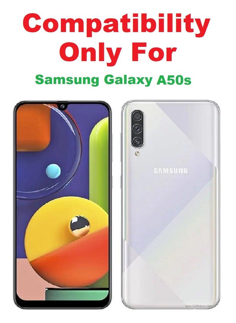 2 Pieces Tempered Glass Screen Protector Anti-Spy Privacy Designed For Samsung Galaxy A50s Full Screen Coverage And Bubble Free