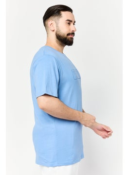 RBX Men Sportswear Fit Short Sleeve Outdoor T-Shirt, Blue  - Image 4