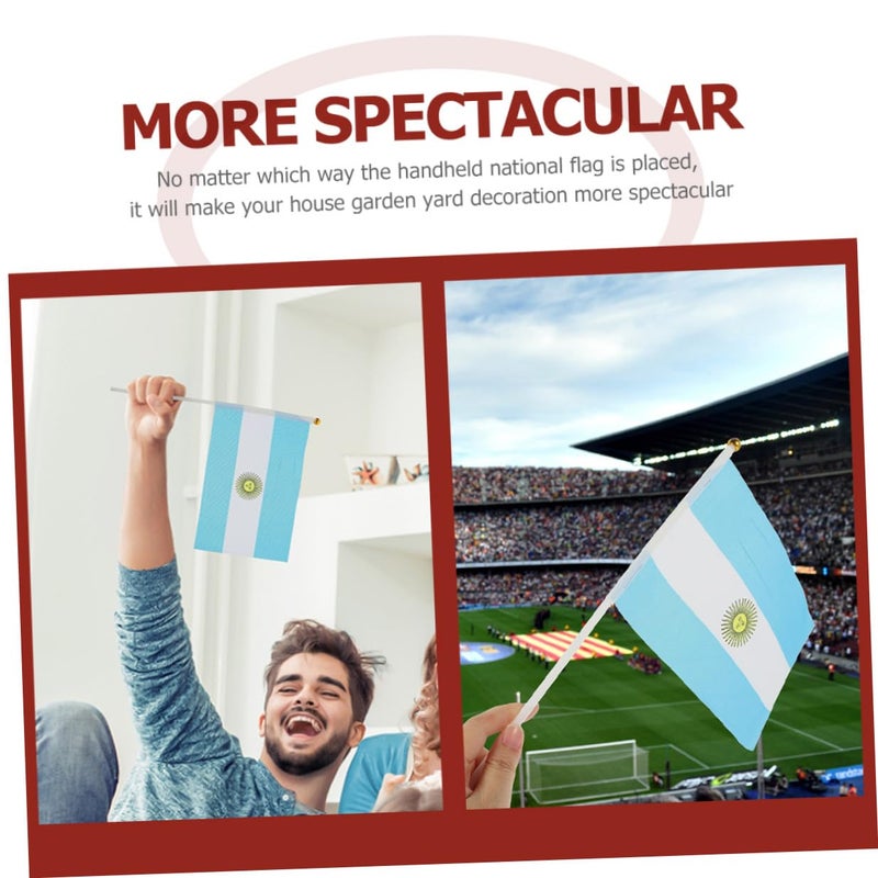 32 Pcs Small Hand Waving Polyester Flags 21x14cm For Worldwide Football Sporting Events - Image 5