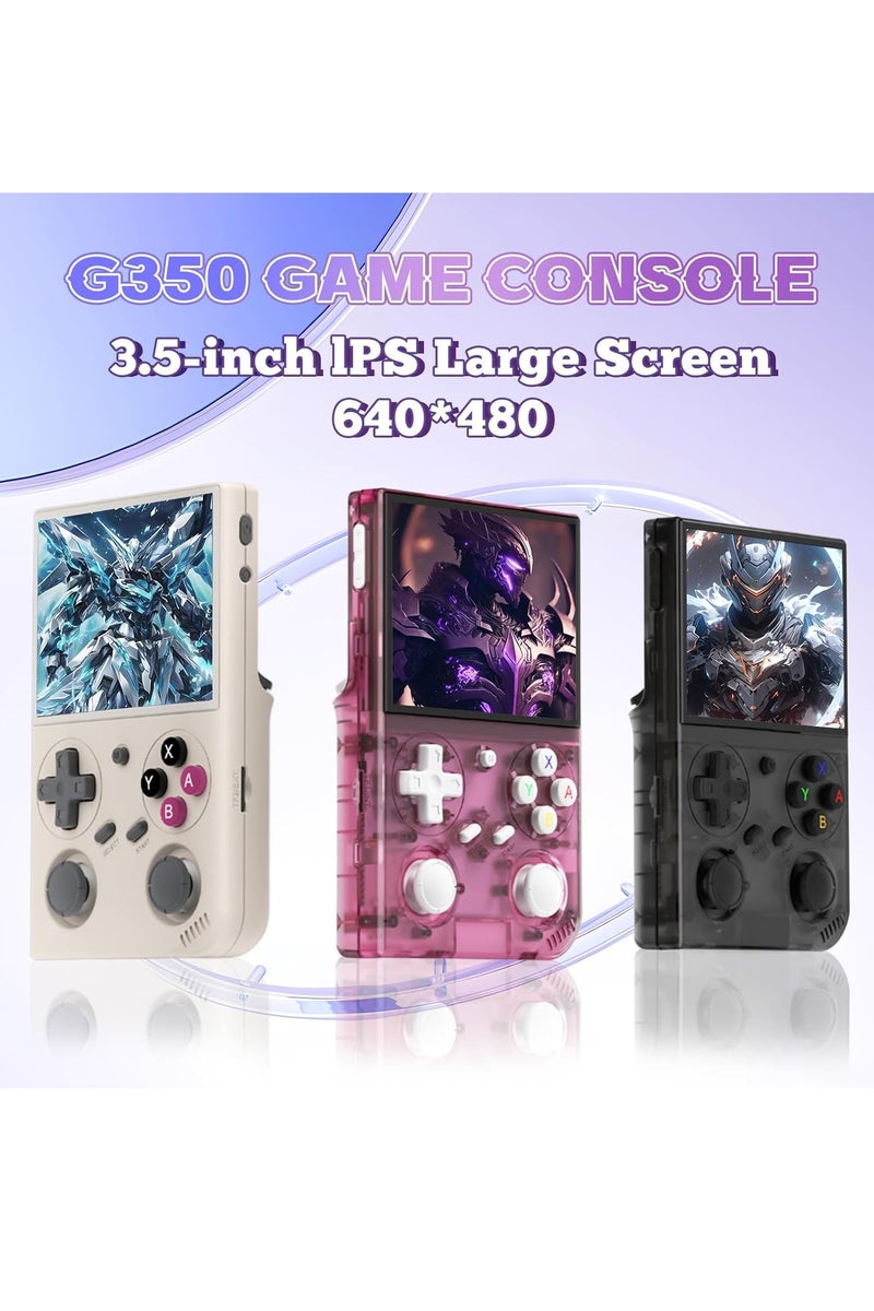 G350 Retro Handheld Game Console,Built-in 4000+ Games,20 Emulators,High-Fidelity Speaker,3200mAh Battery,3.5'' IPS Screen Linux System Portable BLACK - Image 3