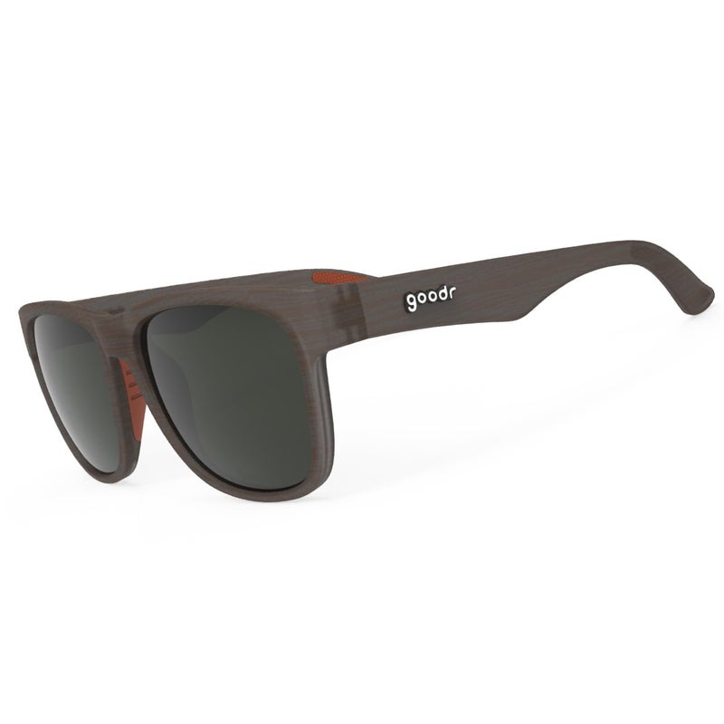 goodr Just Knock It On! Polarized Sunglasses for Men & Women, Large Sized (BFG), Dark Brown Translucent Frames with Copper High Contrast Lenses, UV400 Protection, No Slip, No Bounce - Image 1