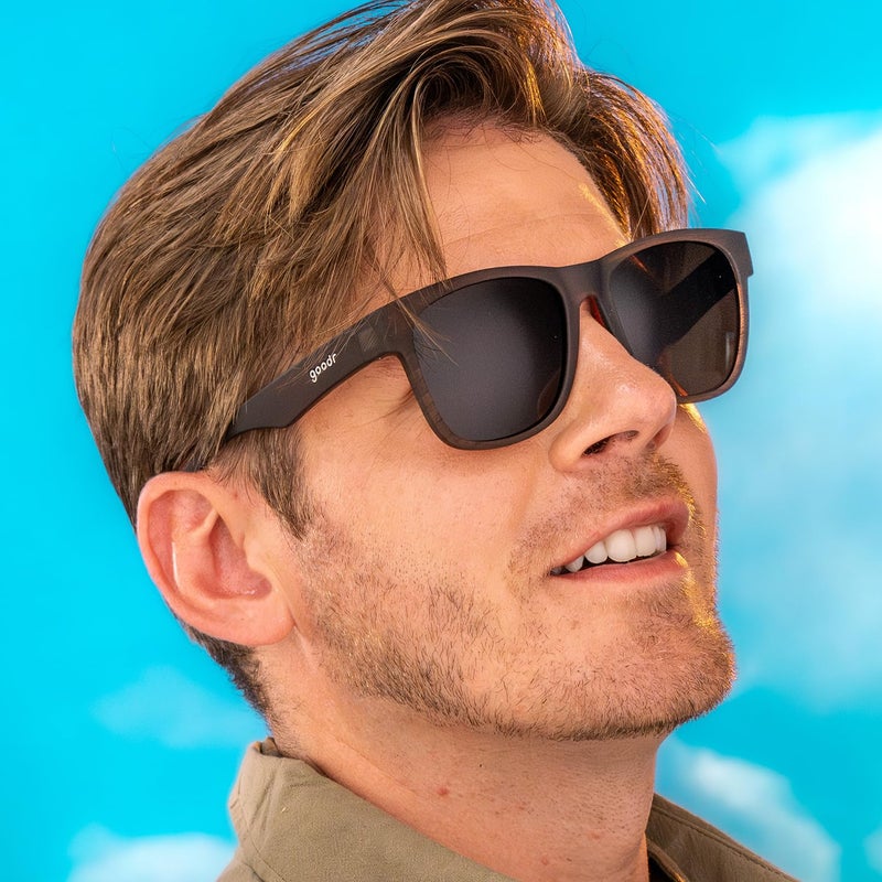 goodr Just Knock It On! Polarized Sunglasses for Men & Women, Large Sized (BFG), Dark Brown Translucent Frames with Copper High Contrast Lenses, UV400 Protection, No Slip, No Bounce - Image 3
