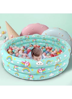 Jasonwell Inflatable Baby Kiddie Pool Kids Paddling Pool Toddler Baby Swimming Pool Blow Up Ball Pit Pool Blow Up Infant Wading Pool For Backyard (51In Unicorn)  - Image 5