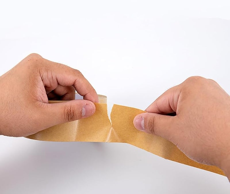 GSHLLO Kraft Paper Tape 25mm Brown Writable Packing Sealing Masking Tape 2 Rolls - Image 4