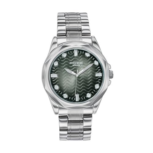 Sonata Poze 7 Analog Green Dial Silver Sheet Metal Strap Watch for Men - SP70088SM02W - Image 1