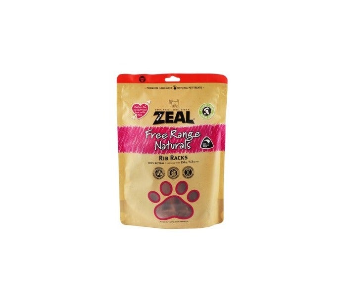 Zeal Free Range Naturals Rib Rack Dog Treats with Veal , 150 gr - Image 1