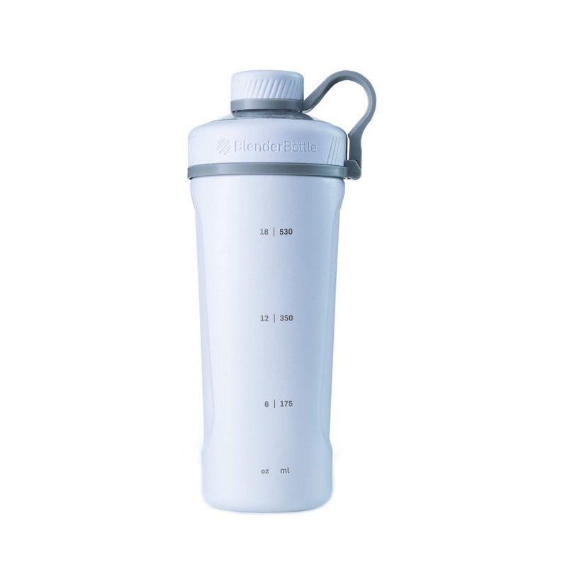 BlenderBottle Radian Shaker Cup Insulated Stainless Steel Water Bottle with Wire Whisk, 26-Ounce, Matte White - Image 2