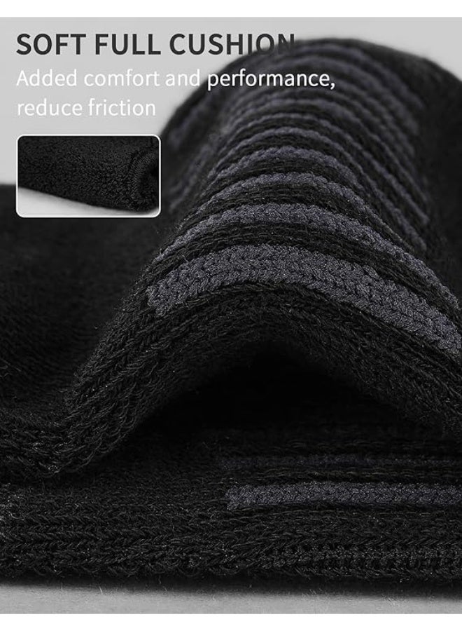 جوارب رياضية لركوب الأقدام مبطنة وقابلة للتنفس منخفضة القطع مع شريط رياضي للرجال والنساء (6 أزواج) - Image 3