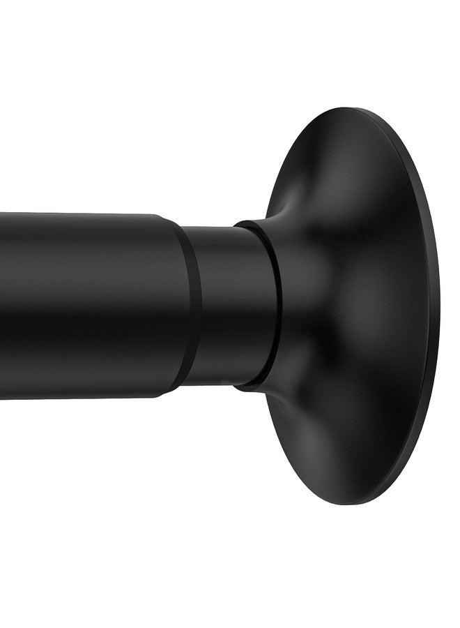USHOWER Matte Black Shower Curtain Rod 21-78 Inch, Adjustable Spring Tension Shower Rods for Bathroom, Heavy Duty Stainless Steel Tension Rod No Drill, Easy Installation - Image 1